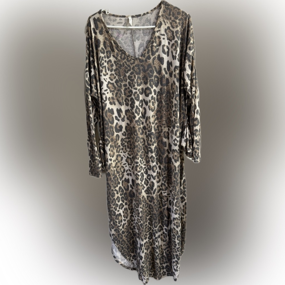 MTS Leopard Print Dress - Brown and Black